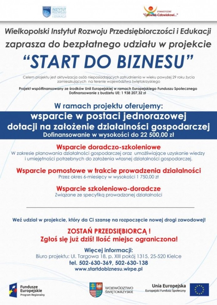 Plakat Start do biznesu