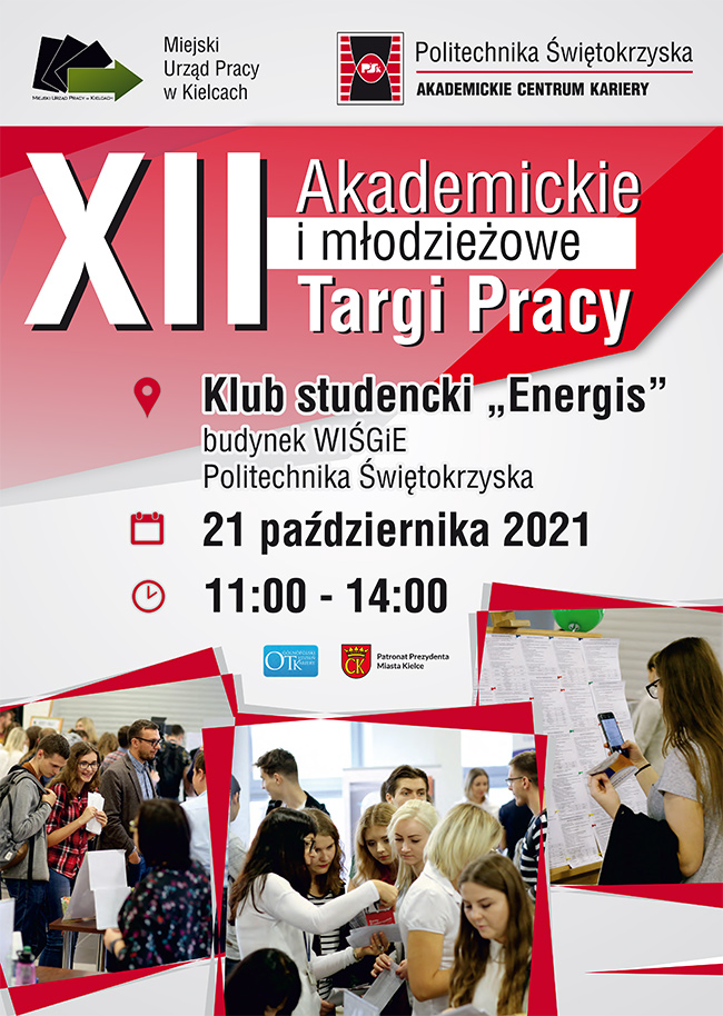 Plakat - XII Akademickie i Młodieżowe Targi Pracy