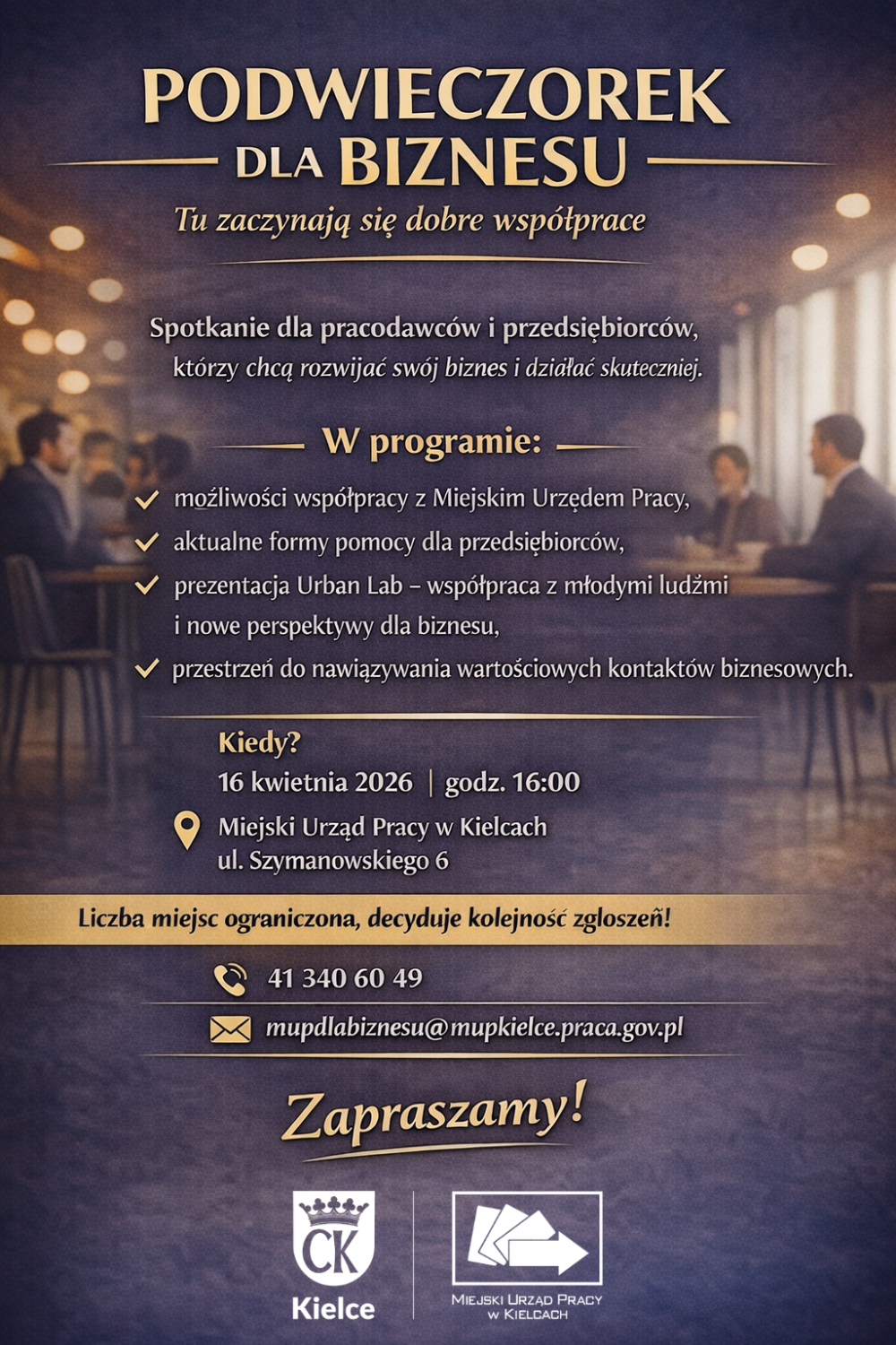 Podwieczorek dla biznesu plakat